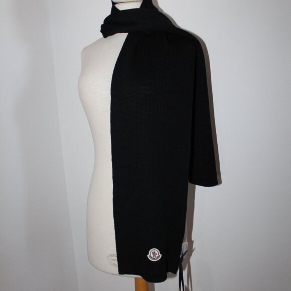 NWT Moncler Sciarpa Ribbed Knit Sweater Scarf UNISEX